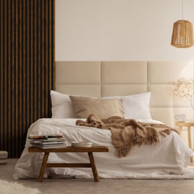 Coussin mural en tissu beige 30 x 60 cm Stegu