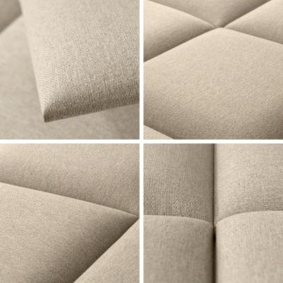 Coussin mural en tissu beige 30 x 60 cm Stegu