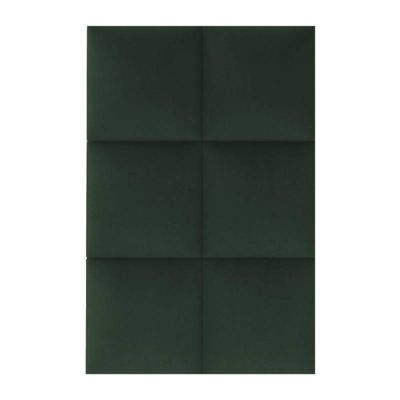 Coussin mural velours vert sapin - 30 x 30