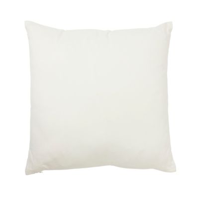 Coussin Naunet Effet brodé 45x45cm GoodHome Blanc, marron et jaune