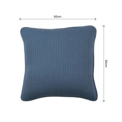 Coussin nid d'abeille bleu clair Goodhome