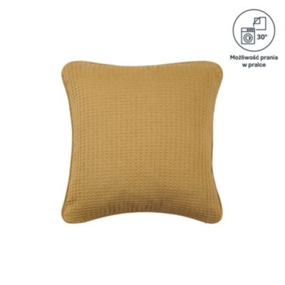 Coussin nid d'abeille jaune Goodhome