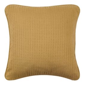 Coussin nid d'abeille jaune Goodhome