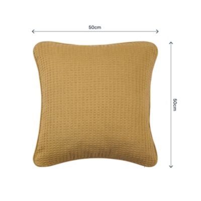 Coussin nid d'abeille jaune Goodhome
