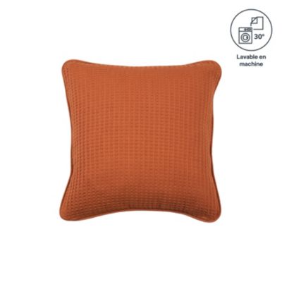 Coussin nid d'abeille terracota Goodhome