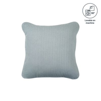 Coussin nid d'abeille vert d'eau Goodhome