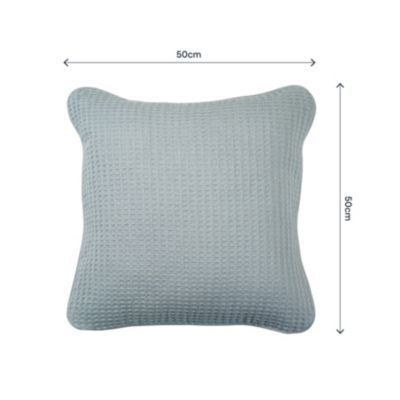 Coussin nid d'abeille vert d'eau Goodhome
