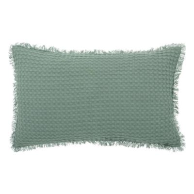 Coussin nid d'abeille Widdy 30x50cm vert céladon - Atmosphera