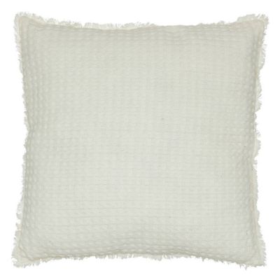 Coussin nid d'abeille "Widdy" 45x45cm blanc ivoire - Atmosphera