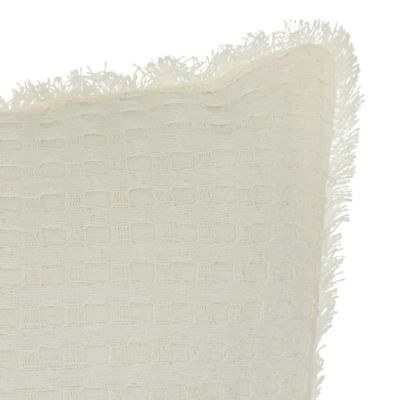Coussin nid d'abeille "Widdy" 45x45cm blanc ivoire - Atmosphera