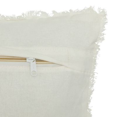 Coussin nid d'abeille "Widdy" 45x45cm blanc ivoire - Atmosphera