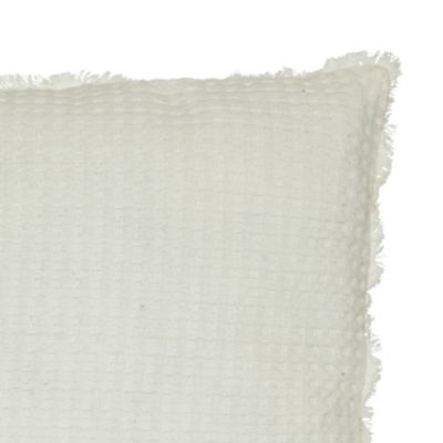 Coussin nid d'abeille "Widdy" 45x45cm blanc ivoire - Atmosphera