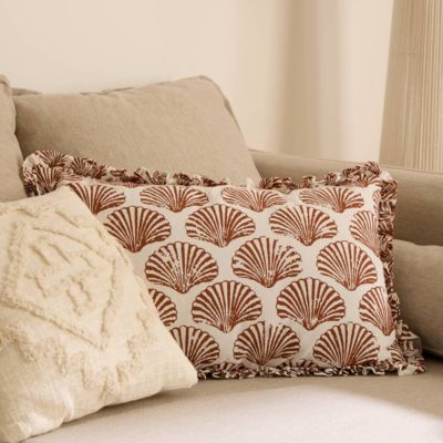 Coussin Oceania 38x58cm terracotta - Atmosphera Créateur d'intérieur