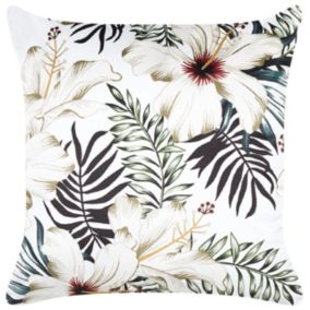 Coussin OKRA Velours 45 x 45 cm Multicolore Motif de plante