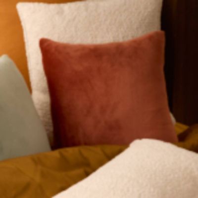 Coussin Ollis terracotta 38x38cm - Atmosphera Créateur d'intérieur