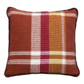 Coussin Owen motif tartan 45x45cm - Atmosphera