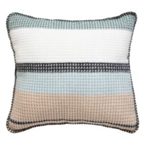 Coussin Owen rayures bleu 45x45cm - Atmosphera