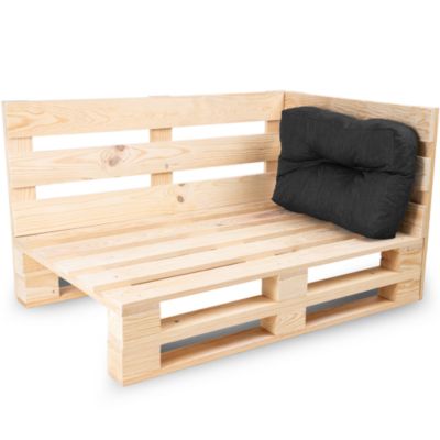 Coussin palette angle en polyester BANANAIR 60x40 cm Noir