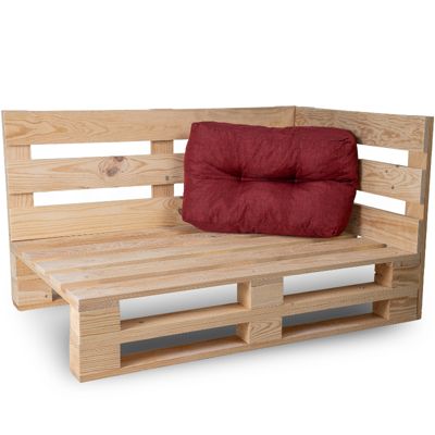 Coussin palette angle en polyester BANANAIR 60x40 cm Rouge
