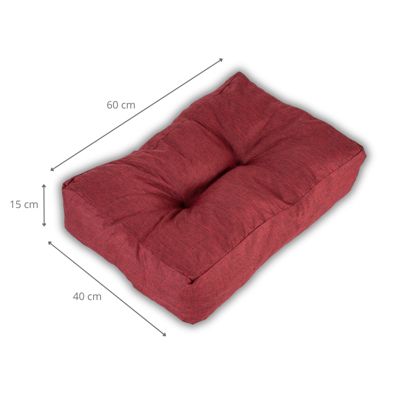 Coussin palette angle en polyester BANANAIR 60x40 cm Rouge