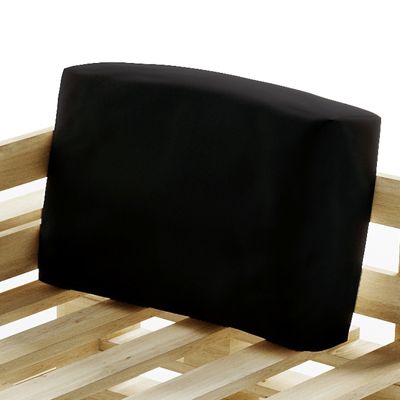 Coussin Palette Déhoussable Imperméable Angle BANANAIR 60 x 40 cm Noir