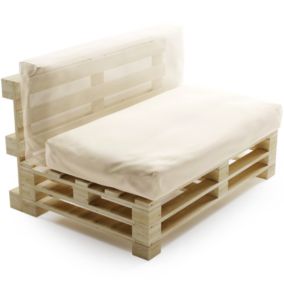 Coussin Palette Déhoussable Imperméable BANANAIR 120 x 60 cm Beige