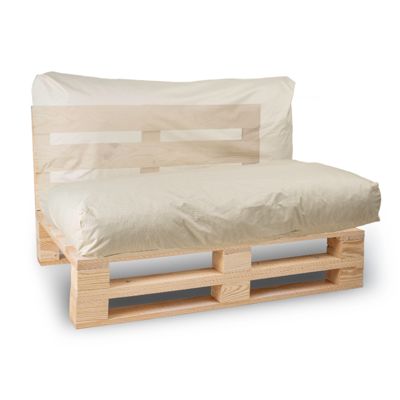 Coussin Palette Déhoussable Imperméable BANANAIR 120 x 60 cm Beige