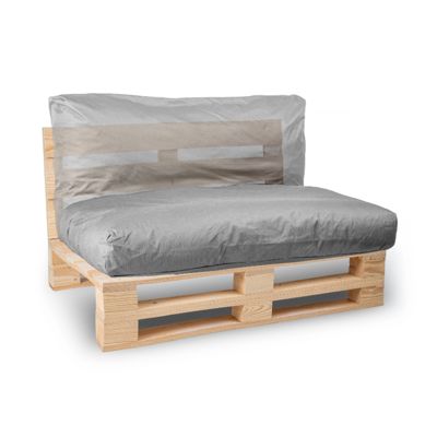 Coussin Palette Déhoussable Imperméable BANANAIR 120 x 60 cm Gris foncé