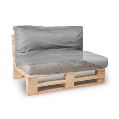 Coussin Palette Déhoussable Imperméable BANANAIR 120 x 60 cm Gris foncé