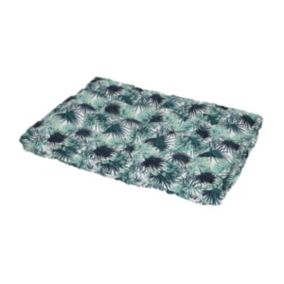 Coussin palette de jardin déco feuilles foncé 120 x 80 x 8 cm - Jardideco