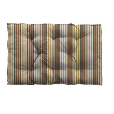 Coussin palette déperlant Bayader rayé multicouleurs L.120 x l.80 x ep.10cm Ornami
