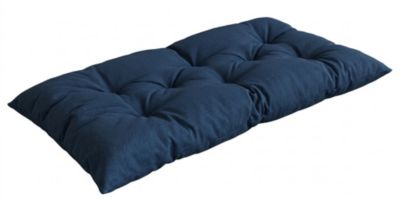 Coussin palette déperlant uni bleu marine L.120 x l.80 cm Easy for life