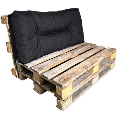 Coussin Palette en polyester BANANAIR 120x60 cm Noir
