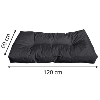 Coussin Palette en polyester BANANAIR 120x60 cm Noir