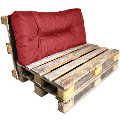Coussin Palette en polyester BANANAIR 120x60 cm Rouge