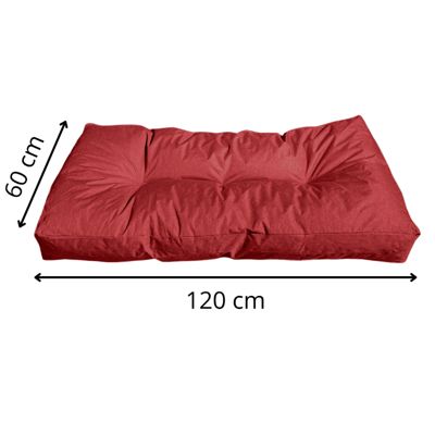 Coussin Palette en polyester BANANAIR 120x60 cm Rouge