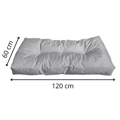 Coussin Palette extérieur polyvalent en polyester BANANAIR 120x60 cm Gris