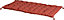Coussin palette long pompoms Deko & Co rouge brique L.120 x l.60 m