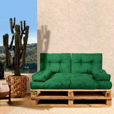 Lot de 5 coussins pour mobilier Palette Turquoise L.80 x l.120 cm