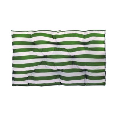 Coussin palette rayé vert blanc L.120 x l.80 x ep.10cm Ornami