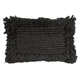 Coussin Paper black noir L.50 x l.30 x ep.3 cm Deco&Co