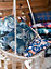 Coussin Poème Deco&Co corail bleu L.45 x l.45 cm x ep.35mm