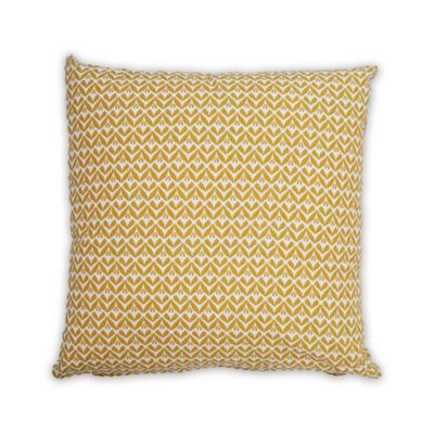 Coussin polyester Design géométrique jaune L.40 x l.40 cm