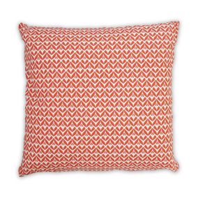Coussin polyester design géométrique rose L.40 x l.40 cm