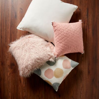 Coussin polyester Joyau rose L.45 x l.45 cm