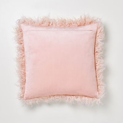 Coussin polyester Joyau rose L.45 x l.45 cm