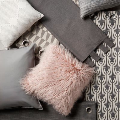 Coussin polyester Joyau rose L.45 x l.45 cm