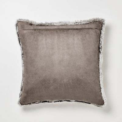Coussin polyester Lolite gris L.45 x l.45 cm
