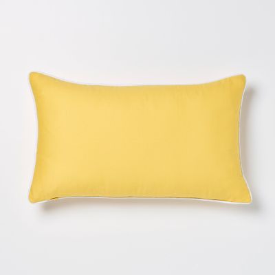 Coussin polyester Love jaune L.50 x l.30 cm