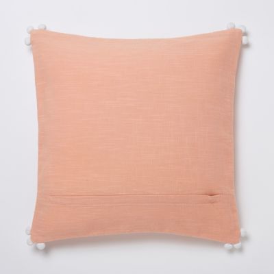 Coussin polyester Paddy rose L.45 x l.45 cm